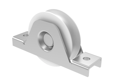 Koło do bram przesuwnych z rowkiem-U, INOX / NYLON, D80mm