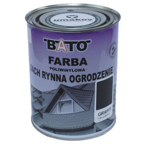 Farba poliwinylowa, grafit RAL7024 satin 1kg(0,8L)