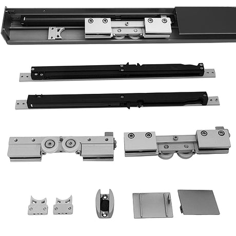 Okucia -drzwi przesuwne- listwa AL 2x soft black