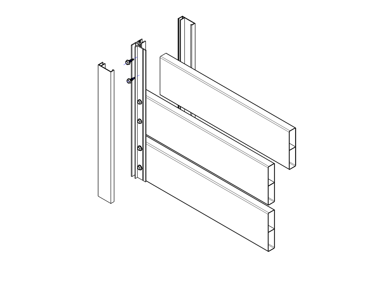Aluminiowy adapter ogrodzeniowy do wypełnień 20/18/16/14 - 6000mm