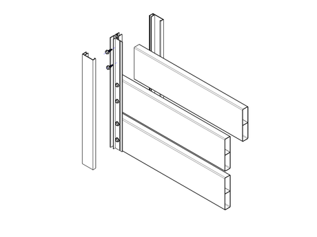 Aluminiowy adapter ogrodzeniowy do wypełnień 20/18/16/14 - 6000mm
