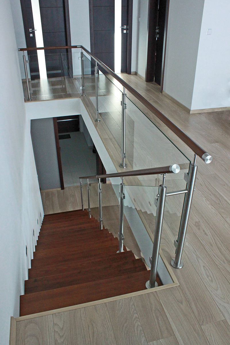 Słupek nierdzewny -prosto AISI304, D42,4x2/2xmodel