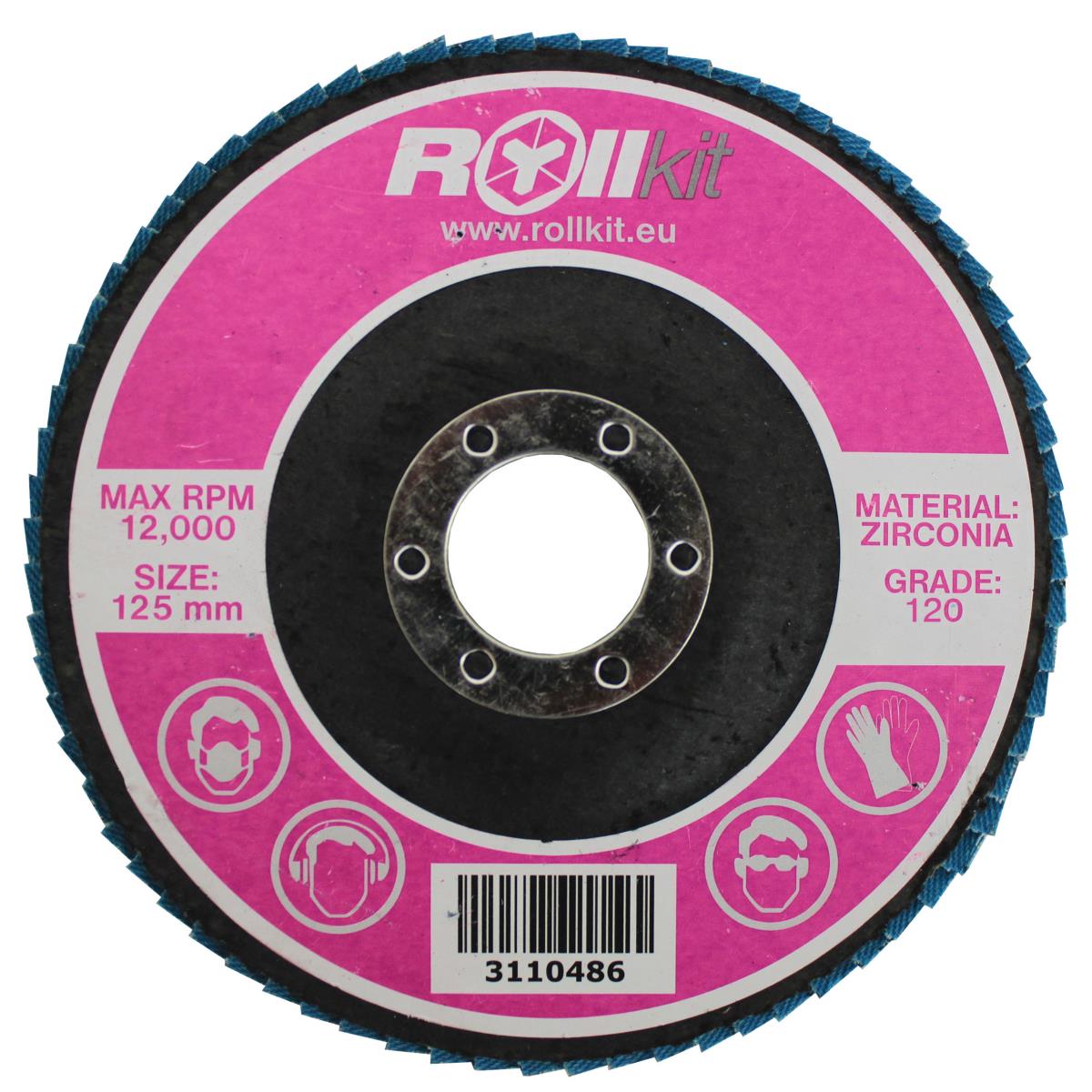 Tarcza listkowa do stali nierdzewnej, D125, d22,2, t7,25 mm, P120