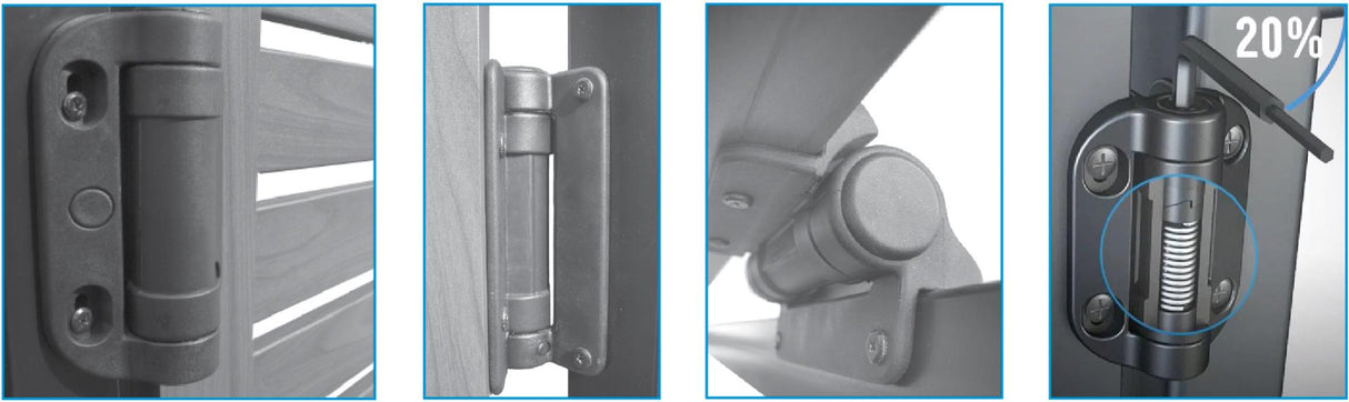 Zawias bramowy, ze stałą sprężyną