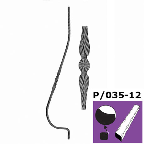 Tralka ze stopką h950mm, T10/702-1