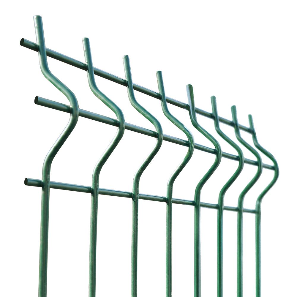 Zgrzewany panel ogrodzeniowy 3D ZnPVC 2500x1730x4mm zielony