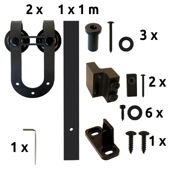 sliding barn door hardware - mini - "Arcus"