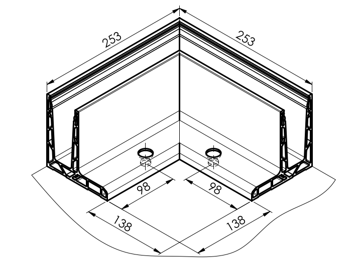 Profil balustrady szklanej Al AL/ELOX/Satin