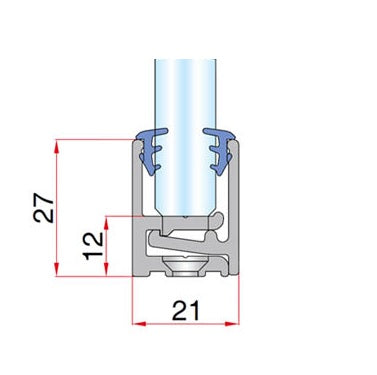 Przeszklenie poręcz  - profil