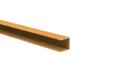 Aluminiowy adapter do ogrodzeń do wypełnień 20 mm i do systemu elewacyjnego, 25 × 25 – 6,0 m – dekor drewna JASNY DĄB –