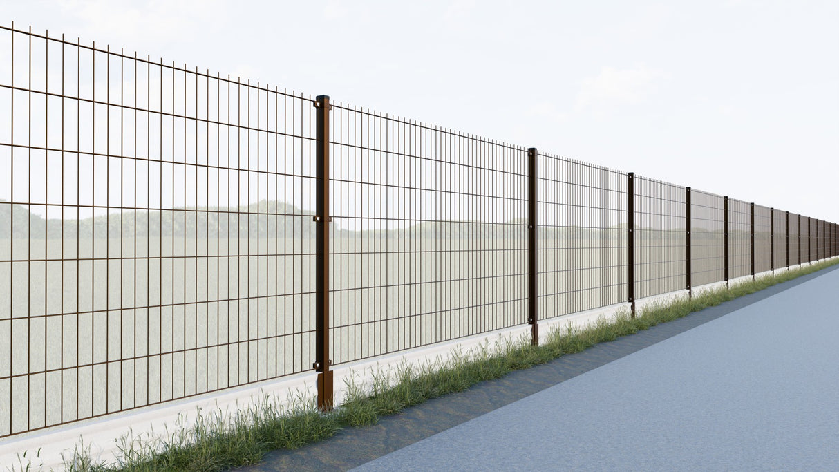 Zgrzewany panel ogrodzeniowy N2D 2500x1630mm D5/4/5mm brązowy