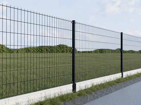 Pozinkovaný stĺpik 60x40mm s PVC čiapkou, 1800mm - Čierna matná  RAL 9005