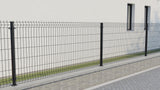 Zváraný plotový panel 3D ZnPVC 2500x1230x4mm čierna