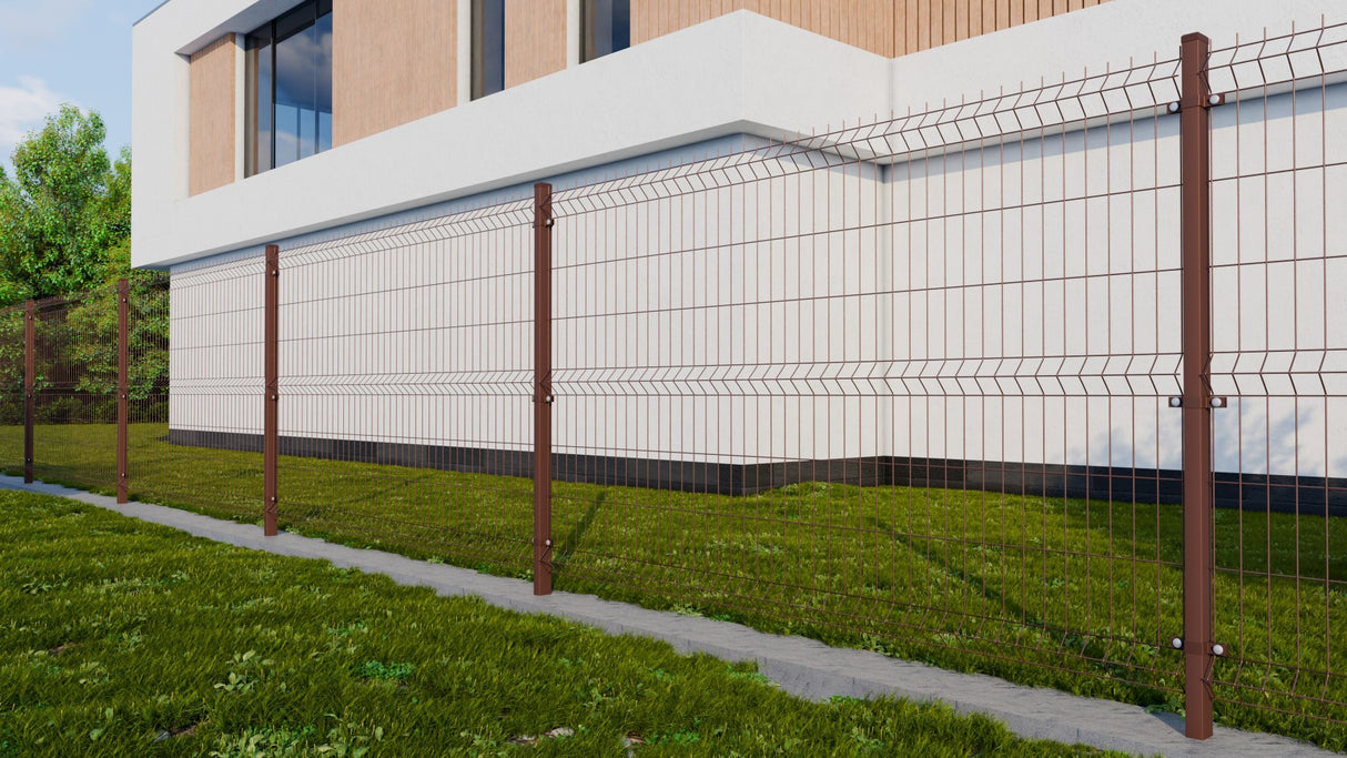 Spawany panel ogrodzeniowy 3D ZnPVC 2500x1530x4mm brązowy