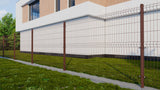 Spawany panel ogrodzeniowy 3D ZnPVC 2500x1530x4mm brązowy