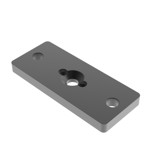 Nierdzewna płyta kotwiąca do słupka 50x60 R7016