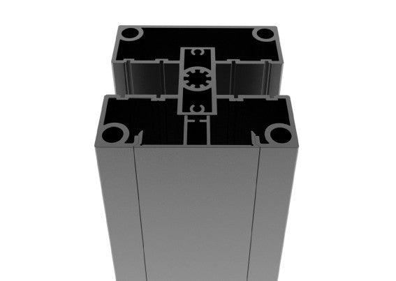 Zestaw aluminiowego słupka 80x80 i pokrywki - 6000mm R7016