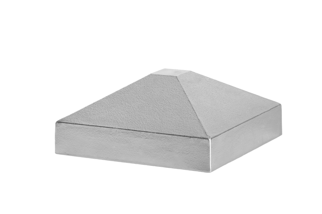 Aluminiowy daszek słupka 60x60 piramida - naturalny