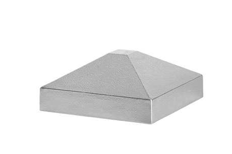 Aluminiowy daszek słupka 100x100 piramida - naturalny