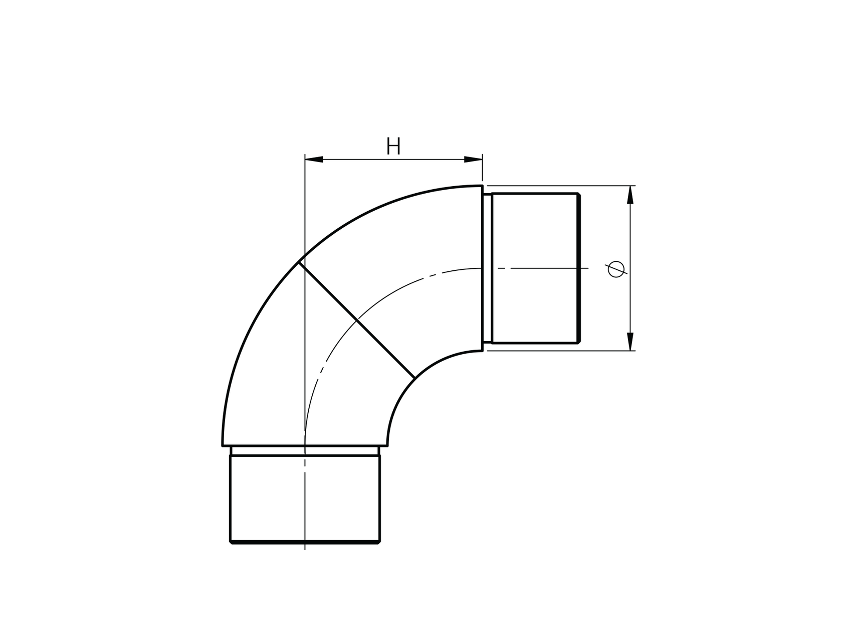 Łącznik balustrady - kolanko skrętne