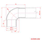 Polerowane kolanko obłe