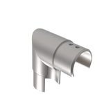 Uchwyt szkla-złączka rury-kolano AISI316 90°, D42,