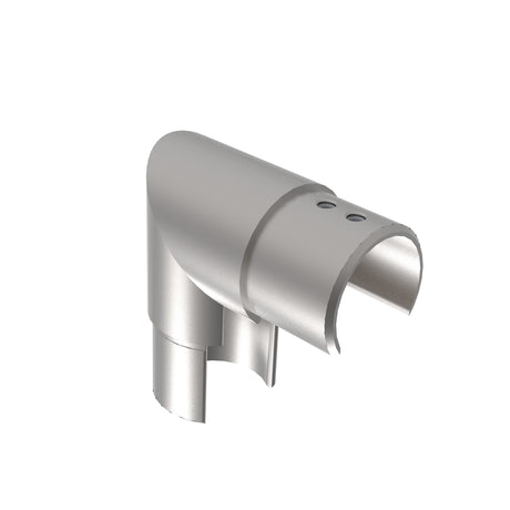 Uchwyt szkla-złączka rury-kolano AISI316 90°, D42,