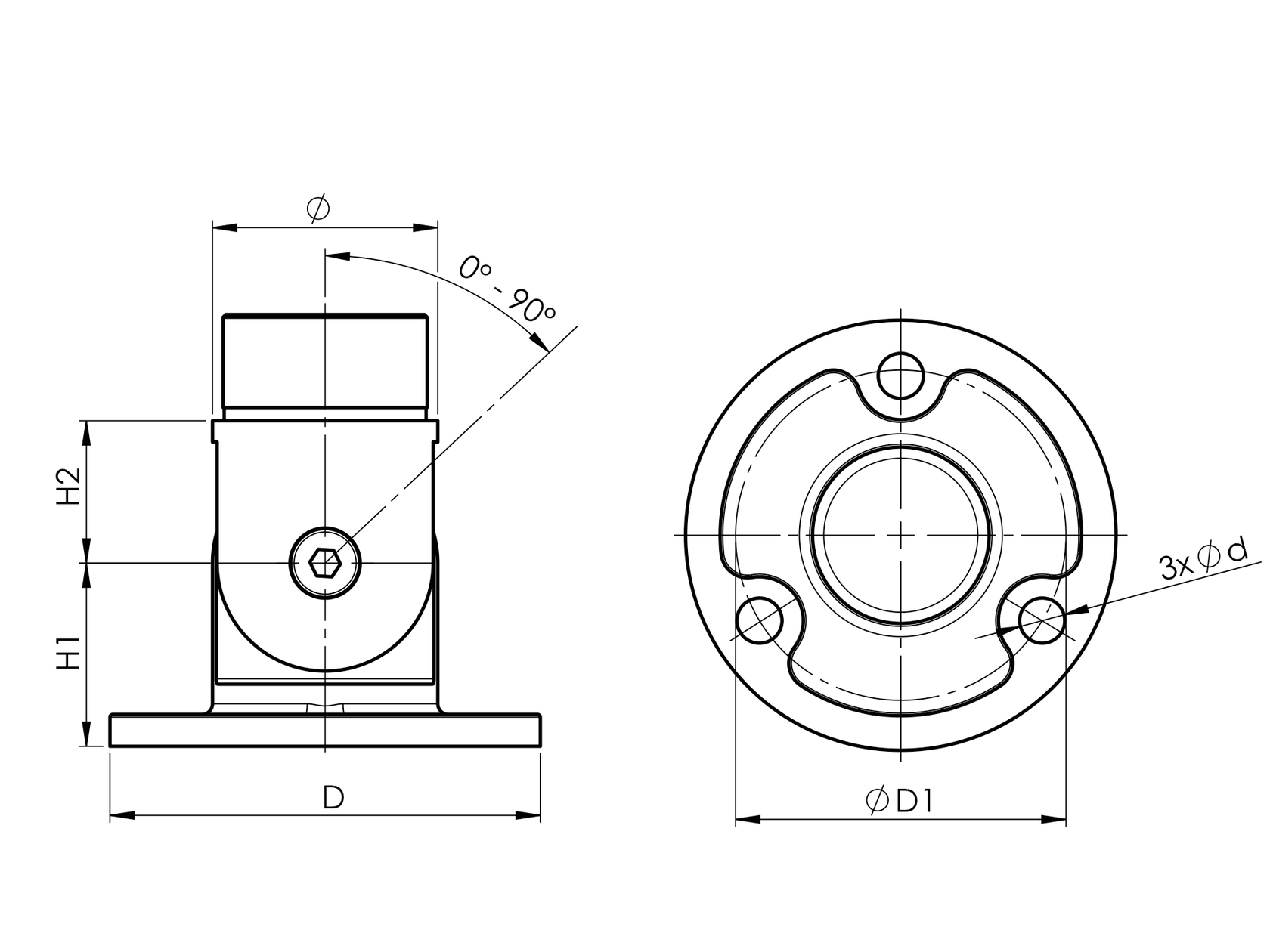 Kołnierz montażowy przegubowy