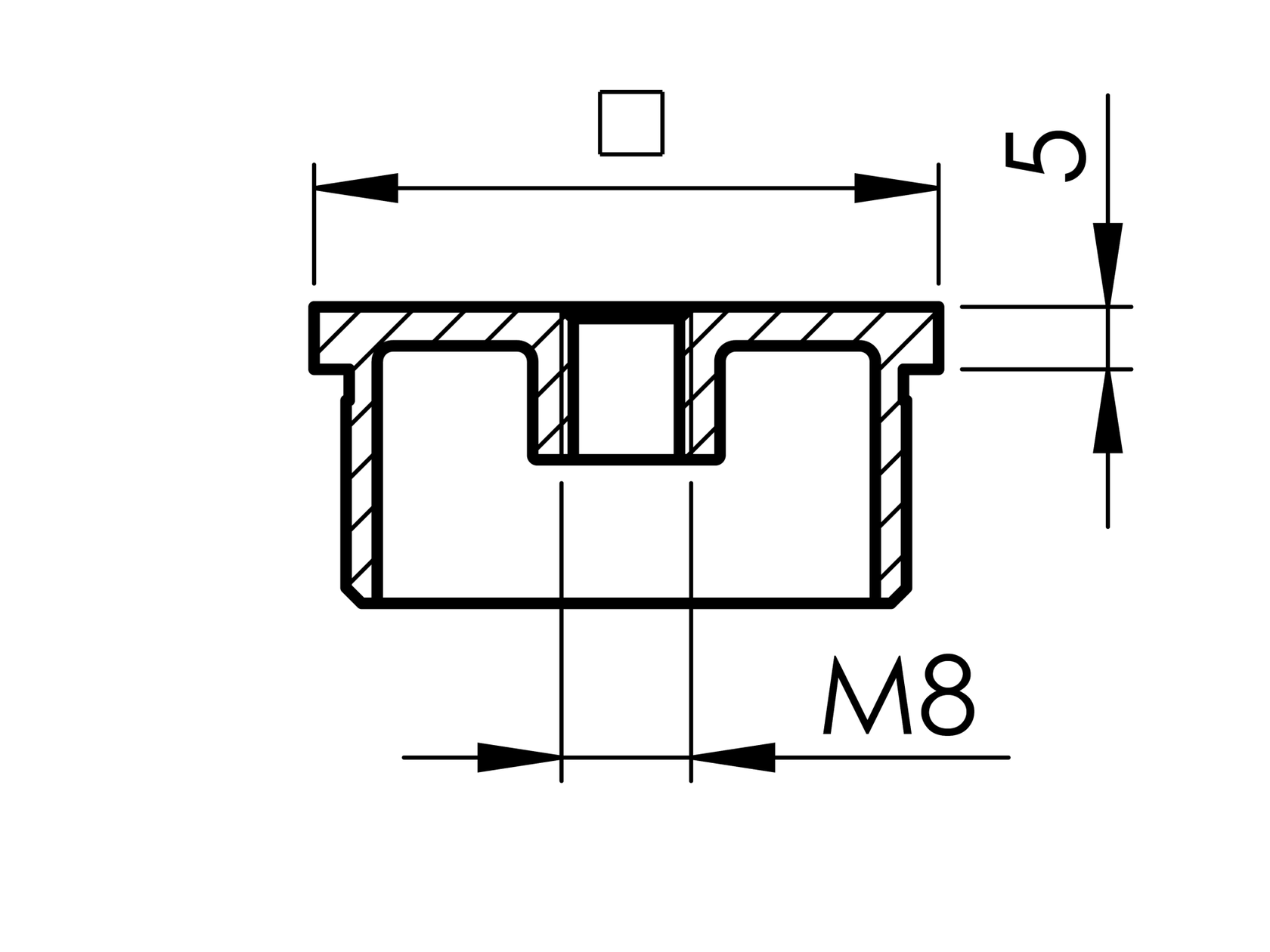 Zaślepka poręczy z gwintem