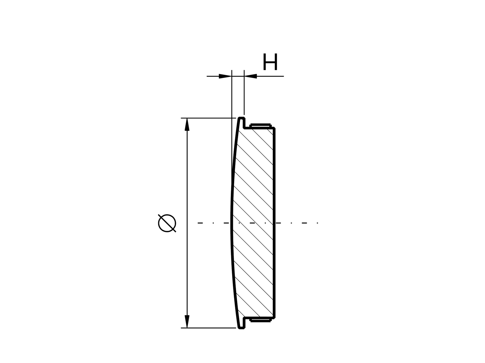 Zaślepka rury, solid