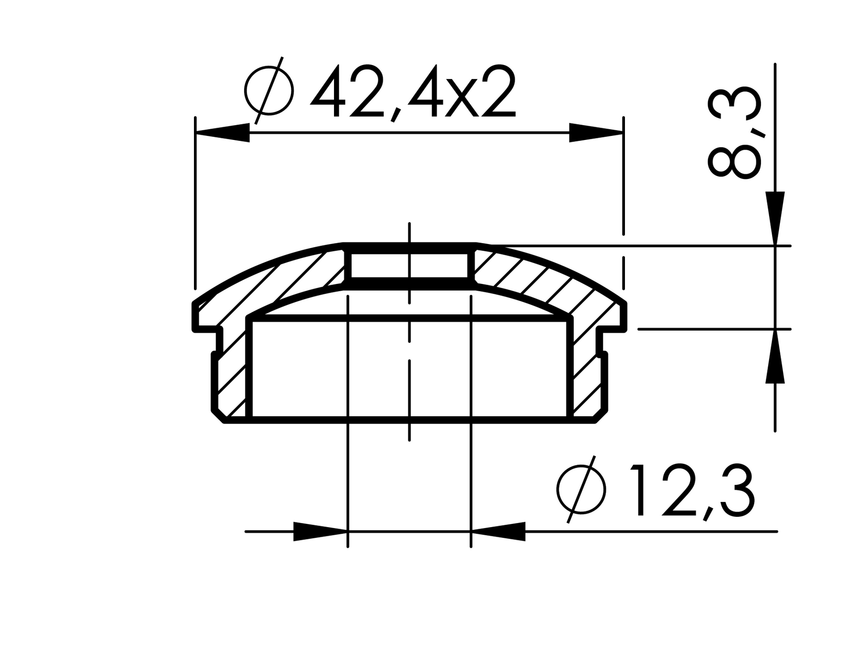 Zaślepka nierdzewna na rurę
