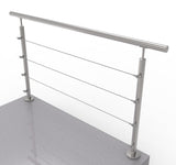 Balustrada nierdzewna AISI304, D42,4/4xd5/H900/L15