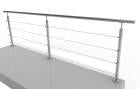 Balustrady nierdzewne - wypełnienie linką