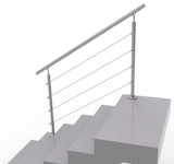 Balustrada nierdzewna AISI304, D42,4/4xd5/H900/L15