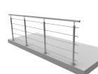Balustrady nierdzewne - poziome wypełnienie