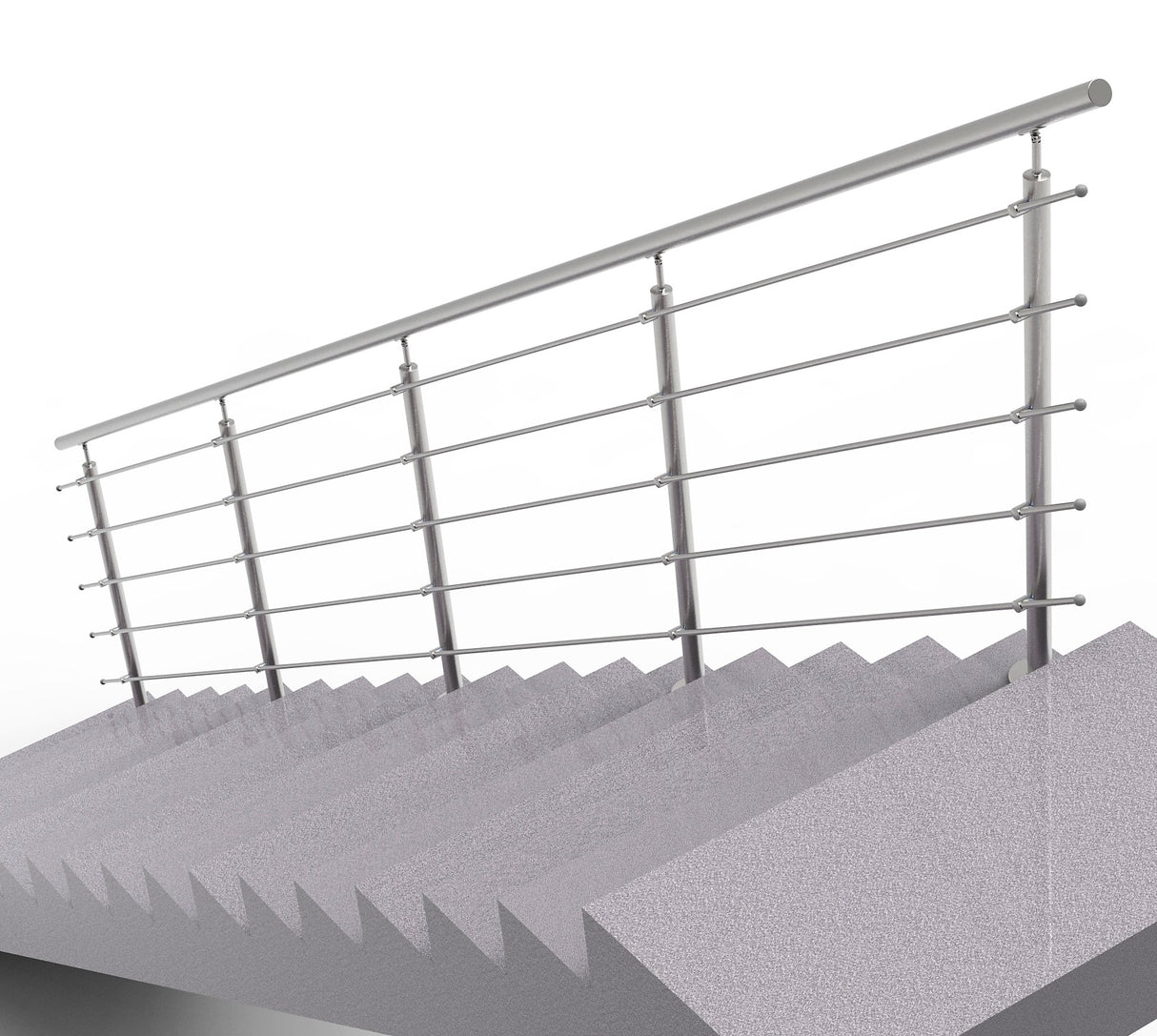 Balustrada nierdzewna AISI304, D42,4/5xd12/H1000/L