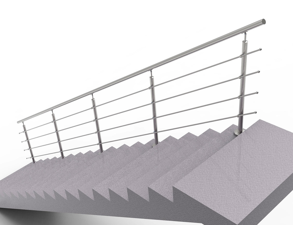 Balustrada nierdzewna AISI304, D42,4/4xd12/H900/L6