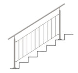 Balustrada nierdzewna pionowa VR AISI304, D42,4/d1