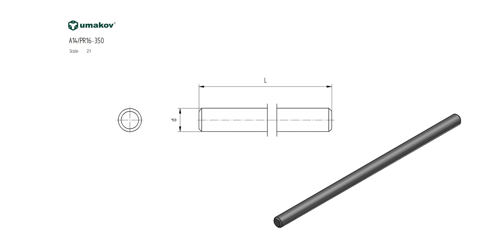 Odciąg do daszku, stal nierdzewna