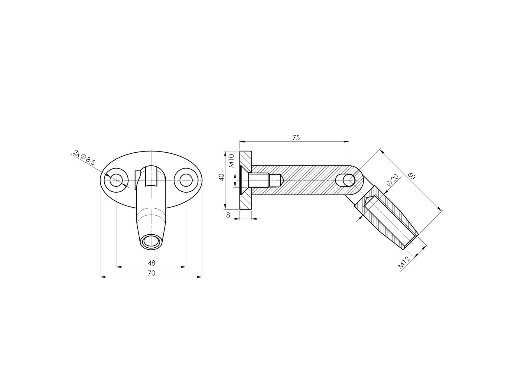 Mocowanie odciągu do ściany