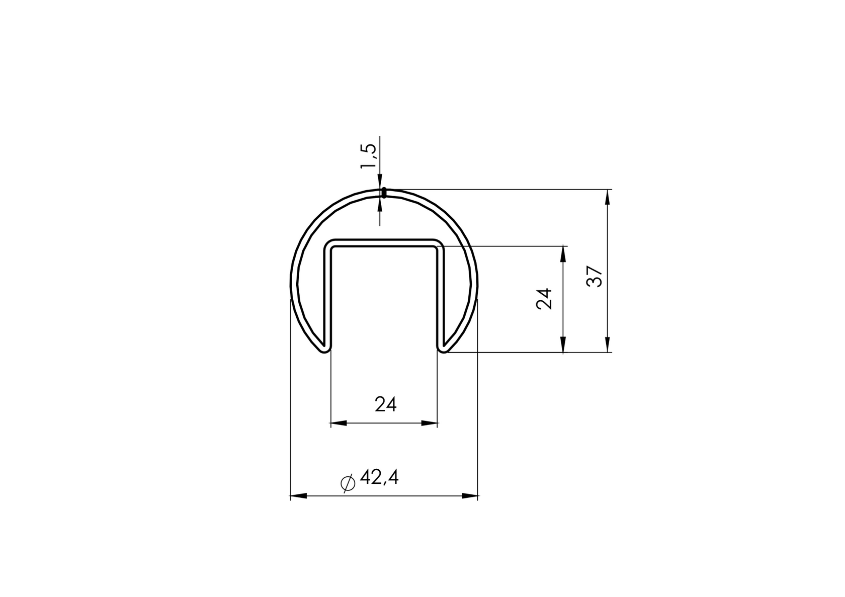 Poręcz, uchwyt na szkło