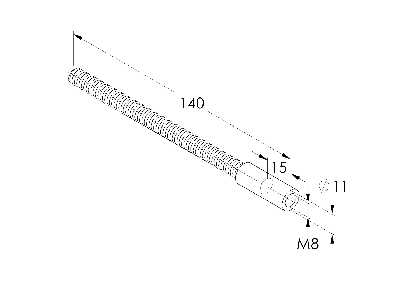 Kotwa nierdzewna M8, L=140mm