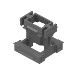 Click-lock connector for façade system with slats, 45 x 25 - 20 - Anthracite RAL 7016, 50pcs
