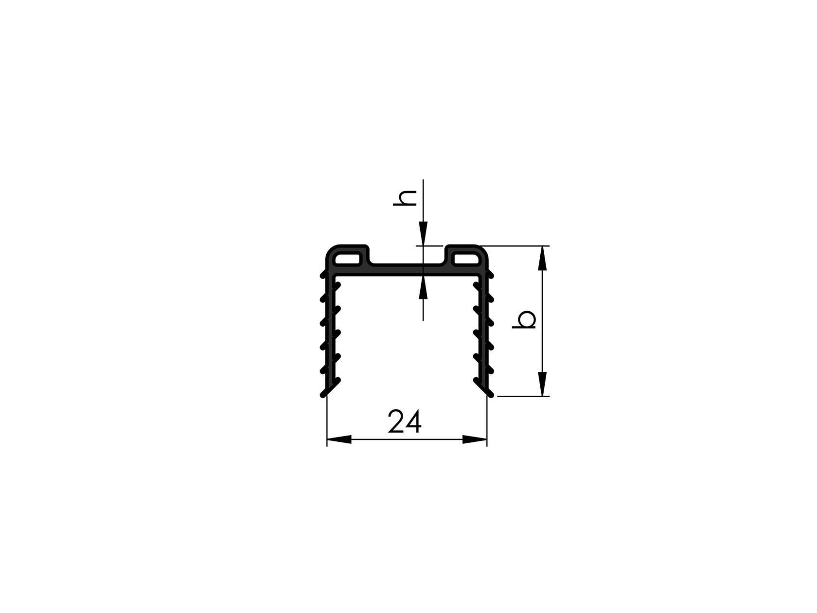 Uszczelka-Poręcz uchwyt szkła