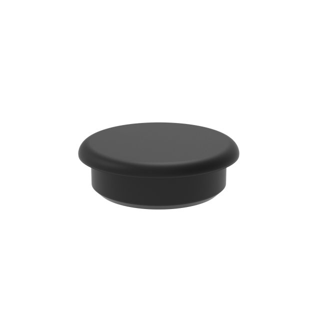 Záslepka kruhová D13mm, čierna