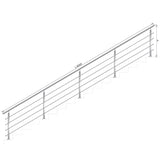 Balustrada nierdzewna AISI304, 40x40x2/4xd12/H900/