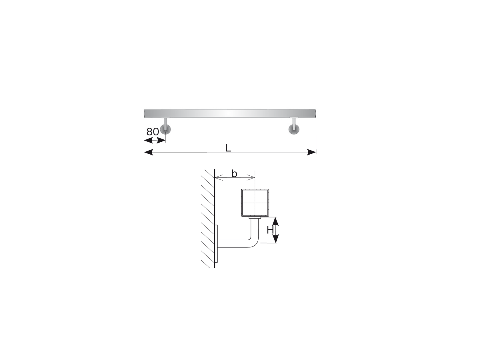 Madlo AISI304, 40x40mm/L2000mm
