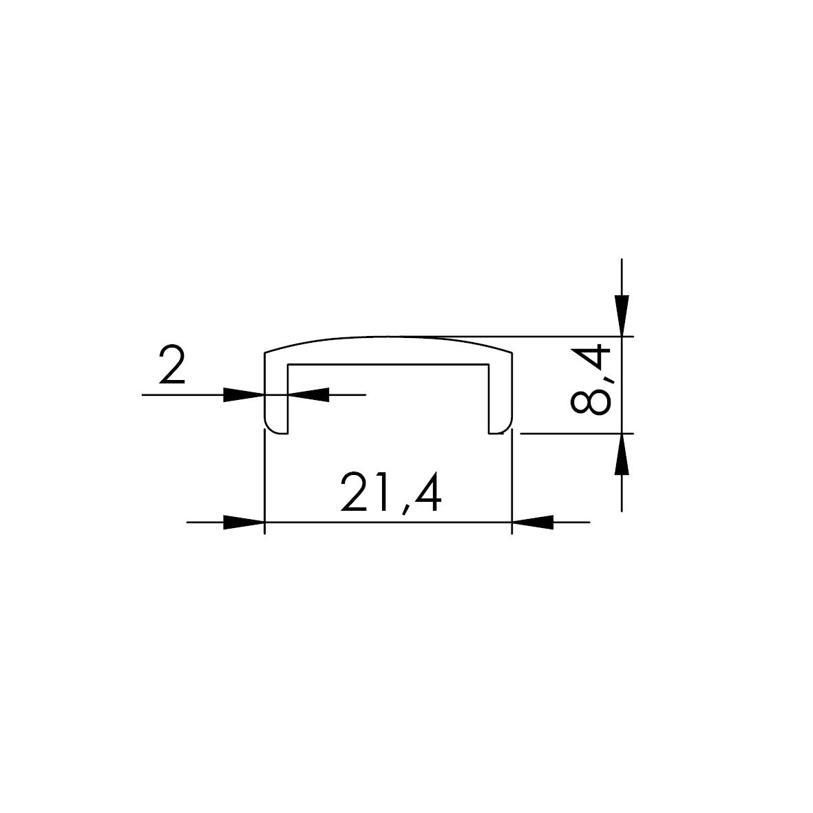 Poręcz aluminiowa AL-elox