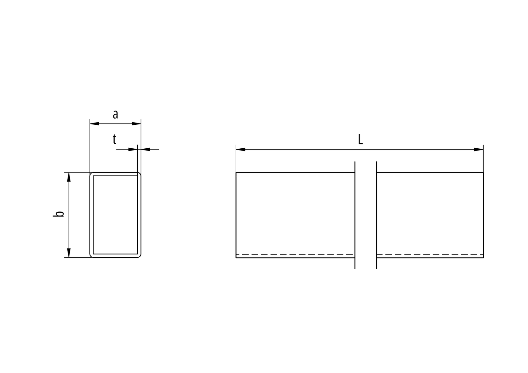 Aluminiowa lamela, 20x10x1,5-6000mm, brązowa RAL8017