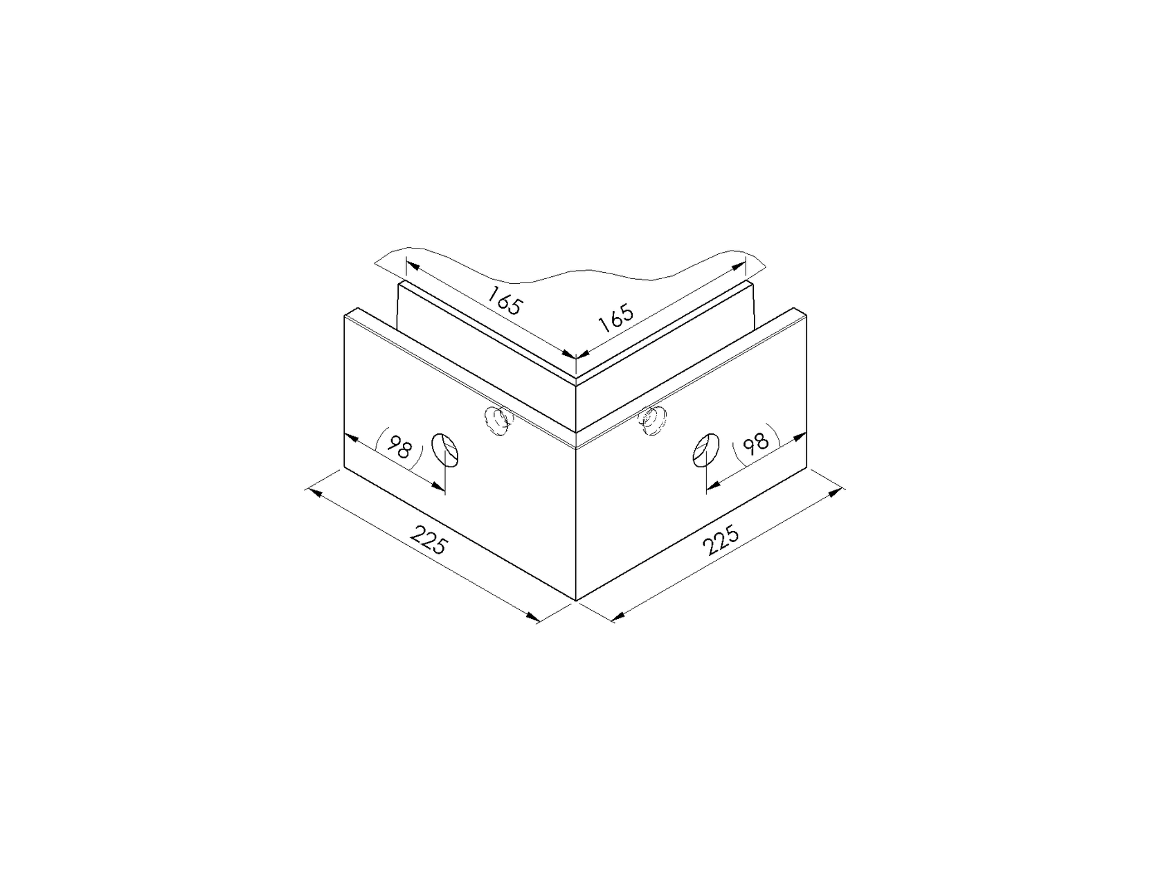 Profil balustrady szklanej Al AL/ELOX/Satin L195mm